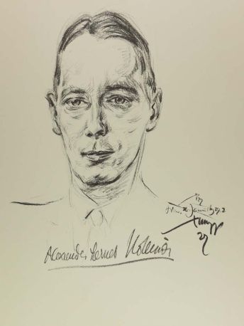 Porträt Alexander Lernet-Holenia - Emil Stumpp © Emil-Stumpp-Archiv