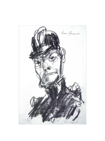 Alexander Lernet-Holenia Porträt - Hans Fronius, 1976 © Dr. Christoph Fronius