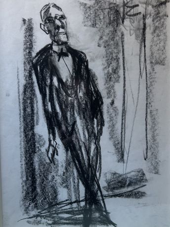 Alexander Lernet-Holenia Porträt - Hans Fronius (Jahr unbekannt)