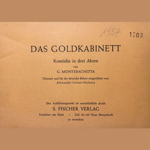 Das Goldkabinett - S. Fischer 1957