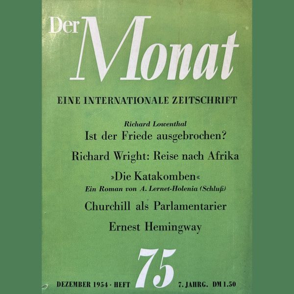 Der Monat Dezember 1954 Heft 75 - Verlag Berlin-Dahlem 1954