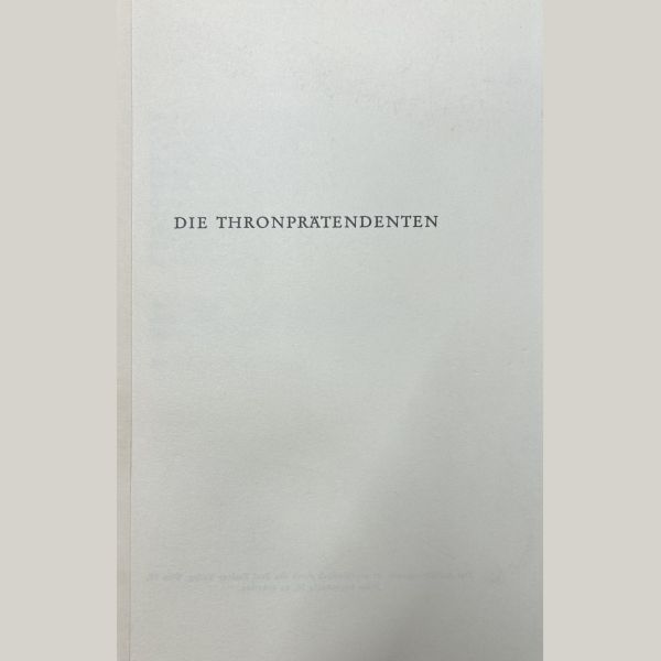 Die Thronprätendenten - Paul Zsolnay 1960